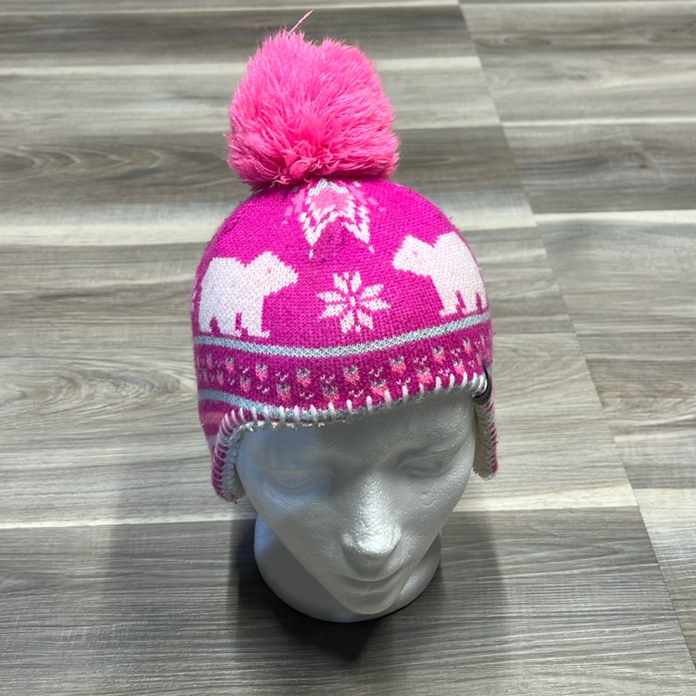 The North Face Pink Knit Kids Hat
